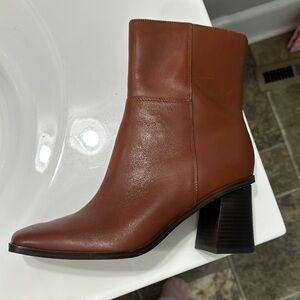 Elegant Brown Leather Ankle Boots